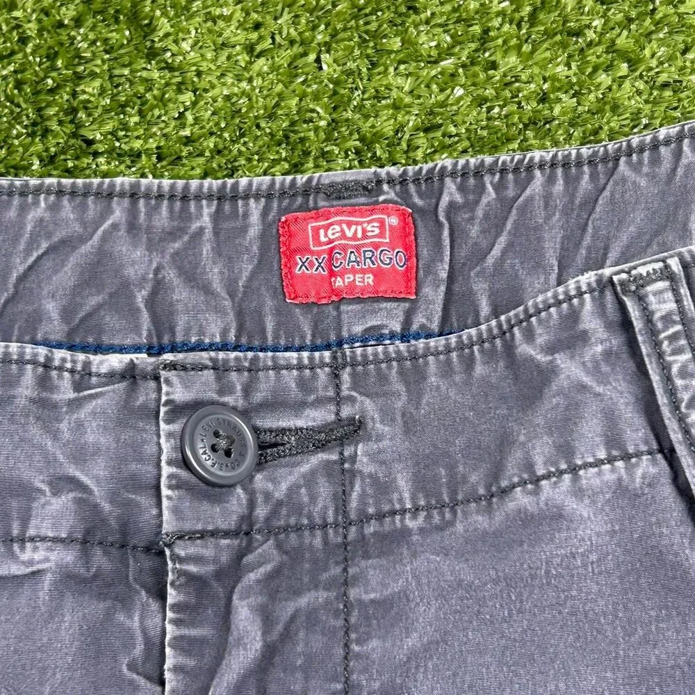 Levi-s Men's Grey and Black Trousers